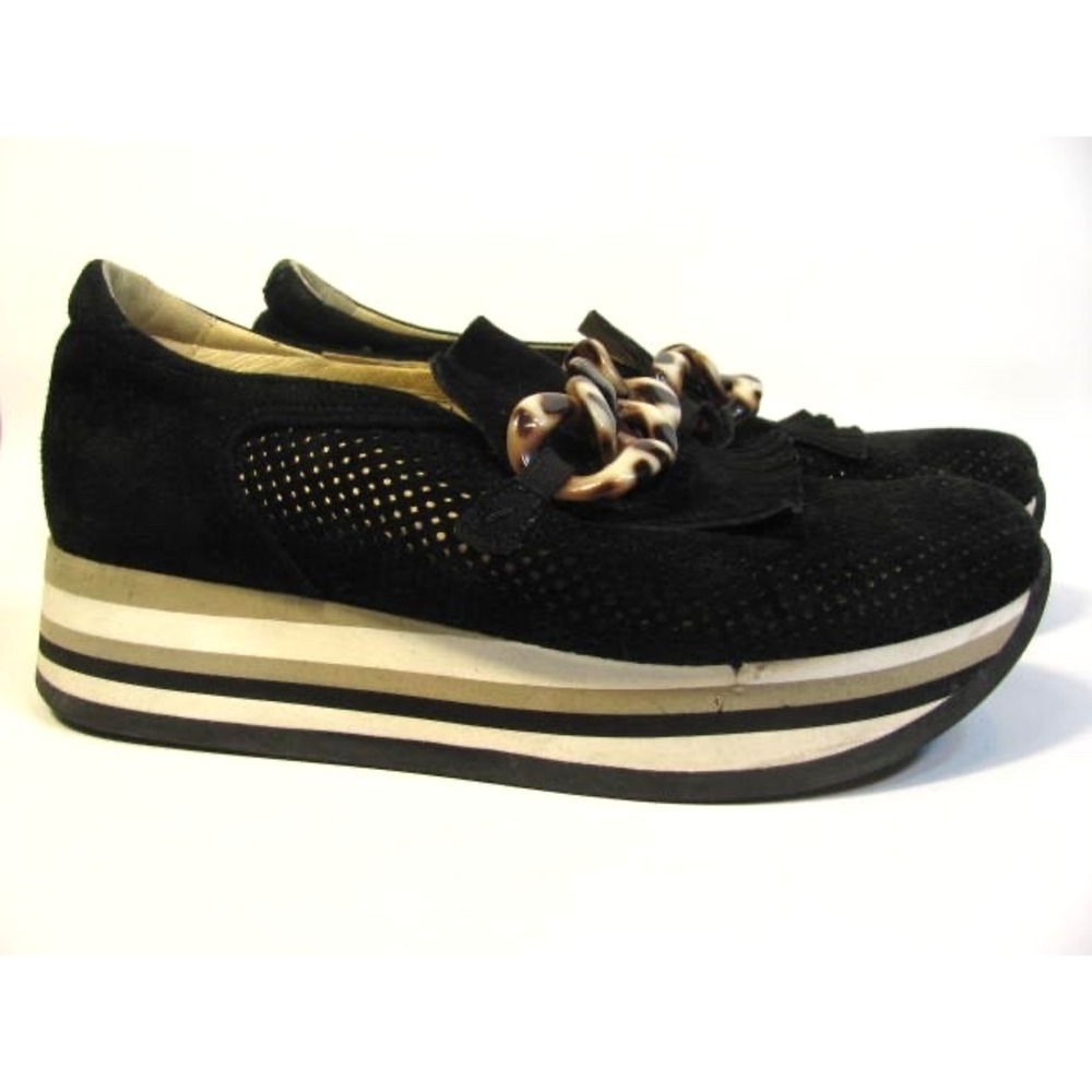 Softwaves Oxford Black Suede Tassel with Chain - Picture 2 of 7